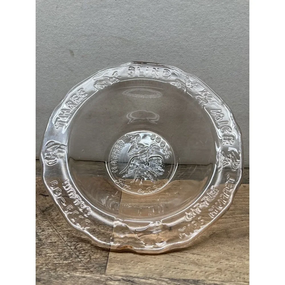 Vintage Tiara Child's Pink Depression‎ Glass Mother Goose Nursery Rhymes Bowl 6